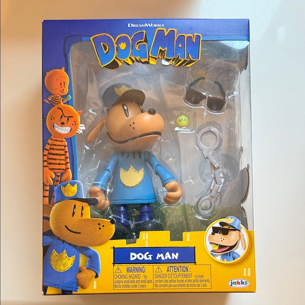 Dog Man Action Figure by - Blue and Yellow